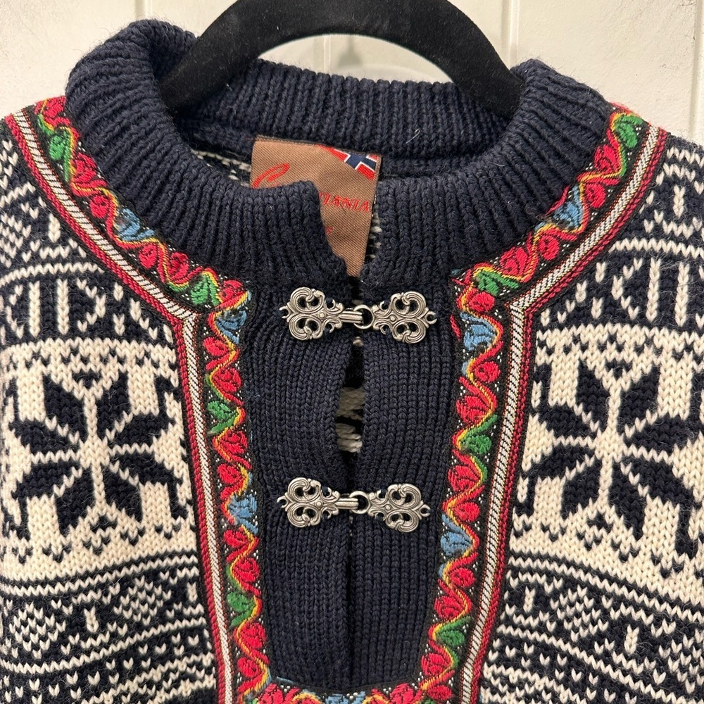 Vintage Christiania Sweaters Pure Wool Norwegian Nordic Sweater M - Picture 3 of 16